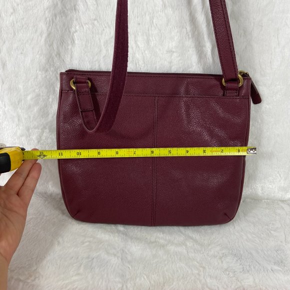 Fossil Tinsley Cabernet Pebbled Leather Crossbody Handbag SHB1788 NWT - Picture 13 of 13
